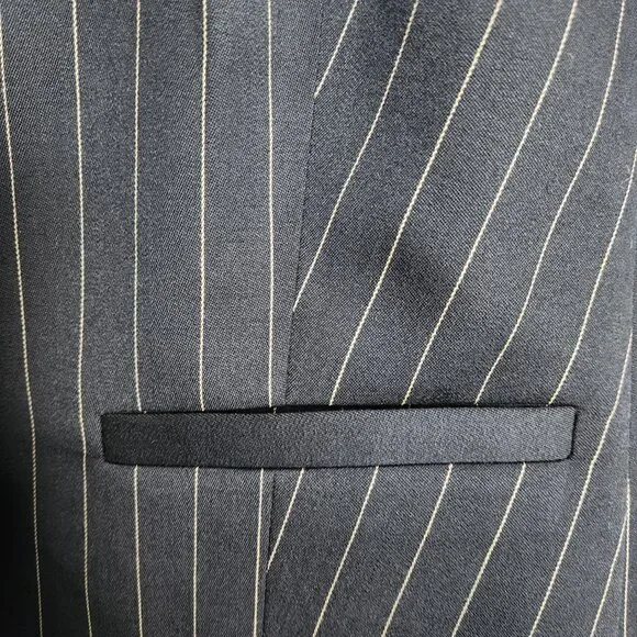 Lauren Ralph Lauren Women's Chocolate Brown Pin Stripe Vest Size Large - Picture 4 of 7